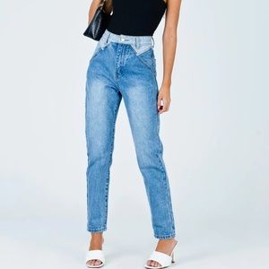 Princess Polly Springfield mom mid wash jeans denim